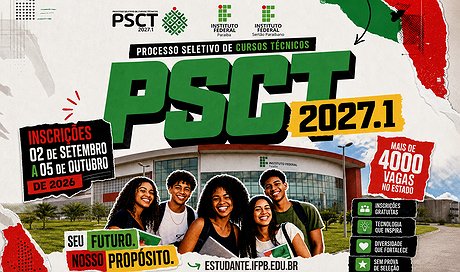 IFPB e IF Sertão PB abrem inscrições para 4.195 vagas em cursos técnicos gratuitos