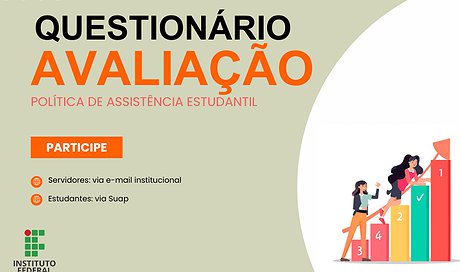 Questionário está disponível via Suap e e-mail institucional
