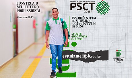 IFPB: mais de 4 mil vagas em cursos técnicos para 2025