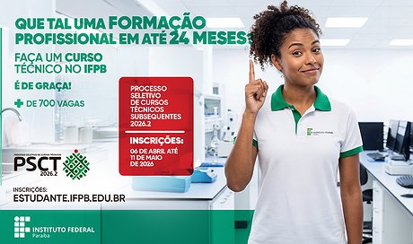 Inscrições estão abertas até o dia 11 de maio. Cursos tem duração de no máximo 24 meses e são todos
